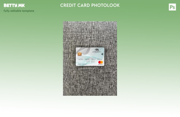 Модерен стил на предниот шаблон за мастер картички со фото изглед на Банката н 1